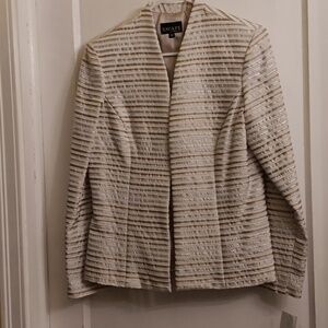 Xscape  Women Gold Striped Formal  Dressy Jacket NWT Size10